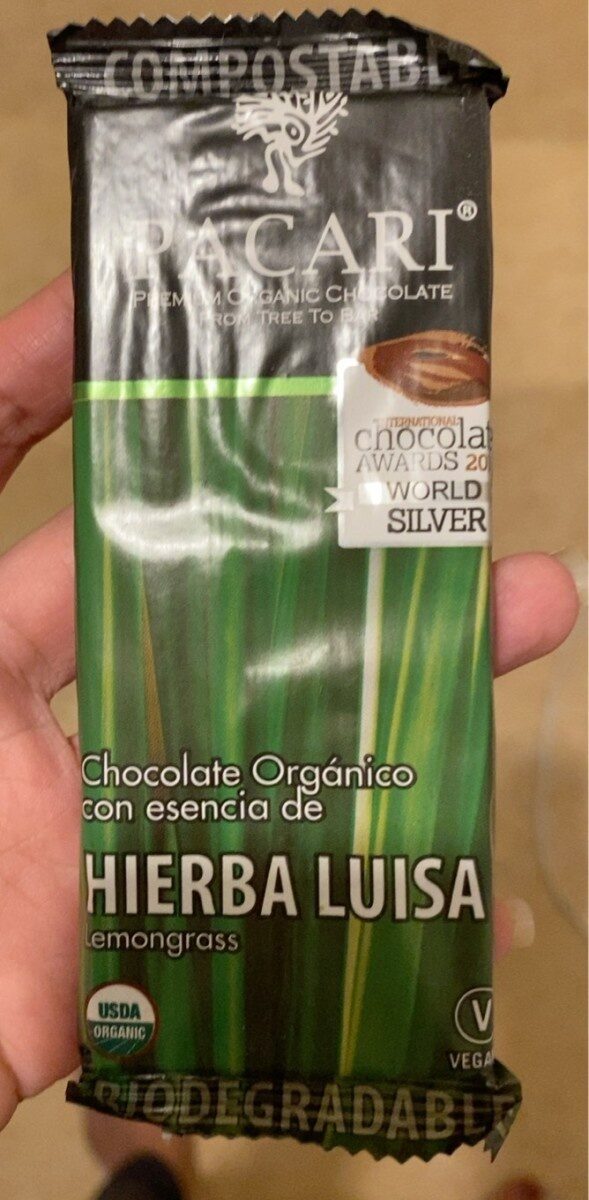 chocolate organico con esencia de Hierba Luisa - Product - es