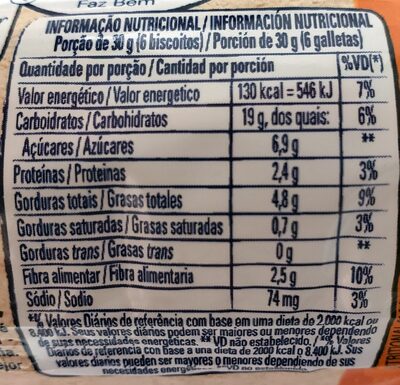 Biscoito Nesfit Laranja e Cenoura - Nutrition facts - pt