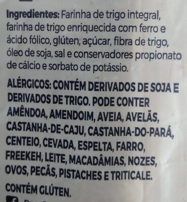 Pão De Sanduíche Integral Seven Boys Pacote 450g - Ingredients - pt