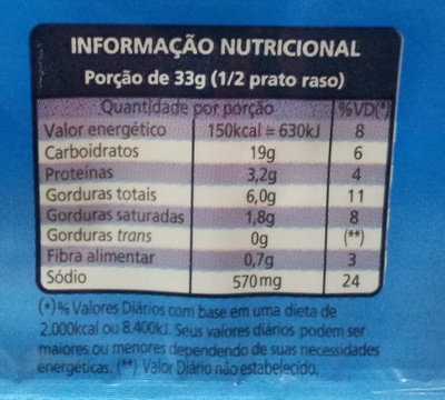 Qualitá Macarrão Instantâneo Carne - Dados nutricionais
