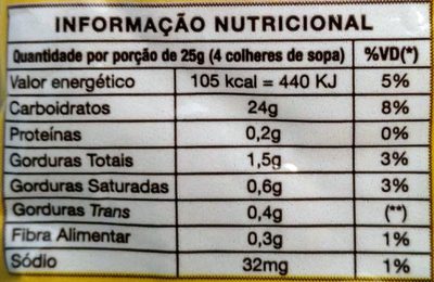 Granulado crocante - Nutrition facts - pt