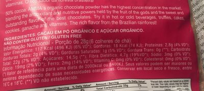 Chocolate em Pô Organico - Ingredientes