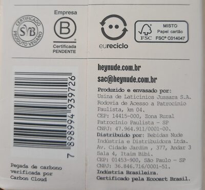 bebida de aveia orgânica - Recycling instructions and/or packaging information