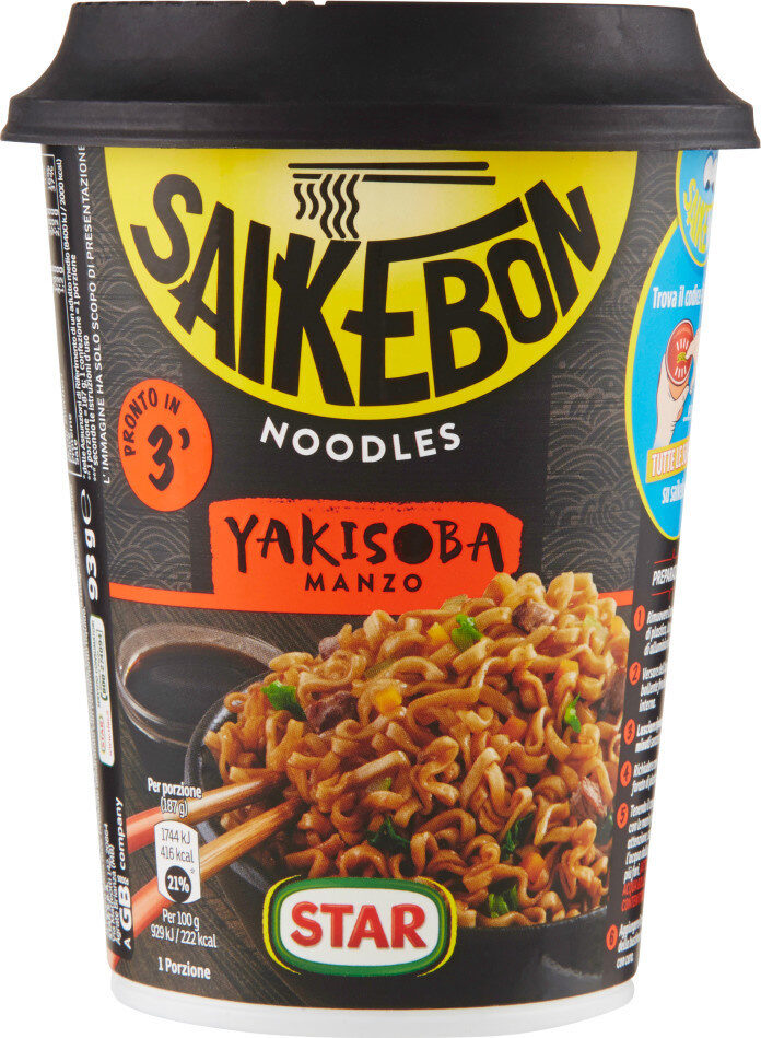 Saikebon noodles yakisoba manzo - Product
