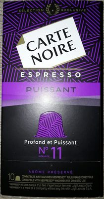 Café capsules Puissant n°11 - Espresso - Ingredients - fr