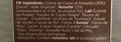 Nicoli Vitabella Delicious Snacks with a Creamy Chocolate and Hazelnut Cream - Ingredients - fr