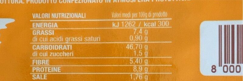 Piadina integrale - Nutrition facts - fr