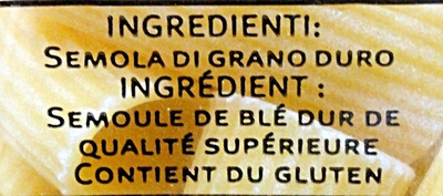 rigatoni - pasta di gragnano igp - Ingredienti