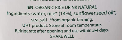 Vitariz Rice Drink - Ingredienti
