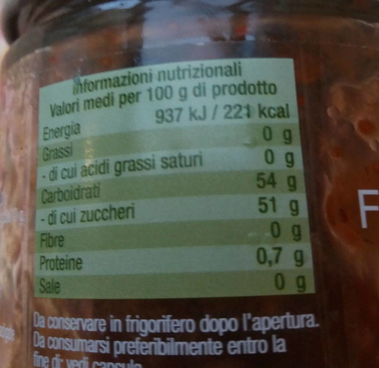 Confettura di fragole Lazzaris - Nutrition facts - fr