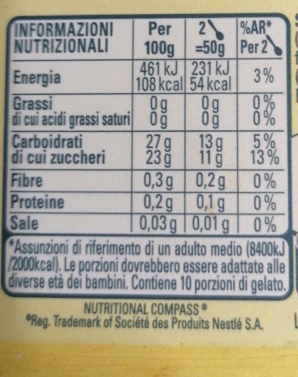 Cremeria - Nutrition facts - it