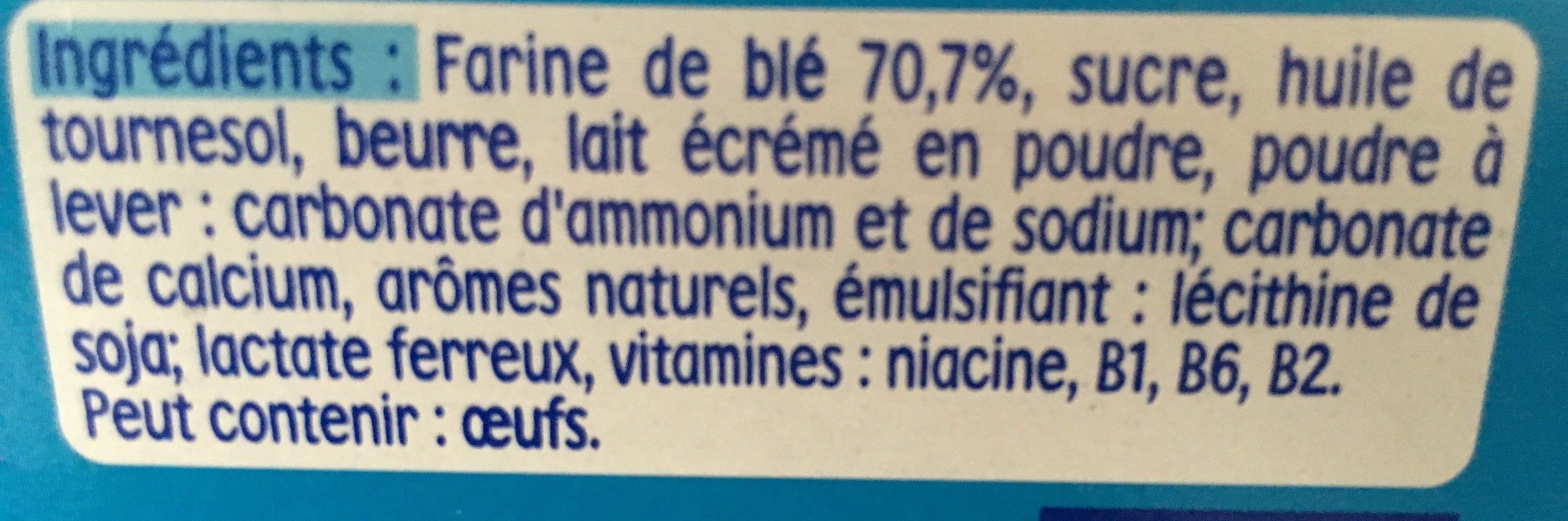 P'TIT BISCUIT - Ingredients - fr