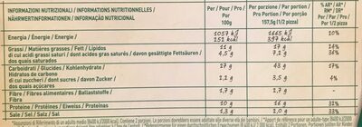 Salamino leggeremente piccante - Tableau nutritionnel