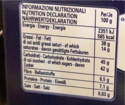 Baci - Nutrition facts - it