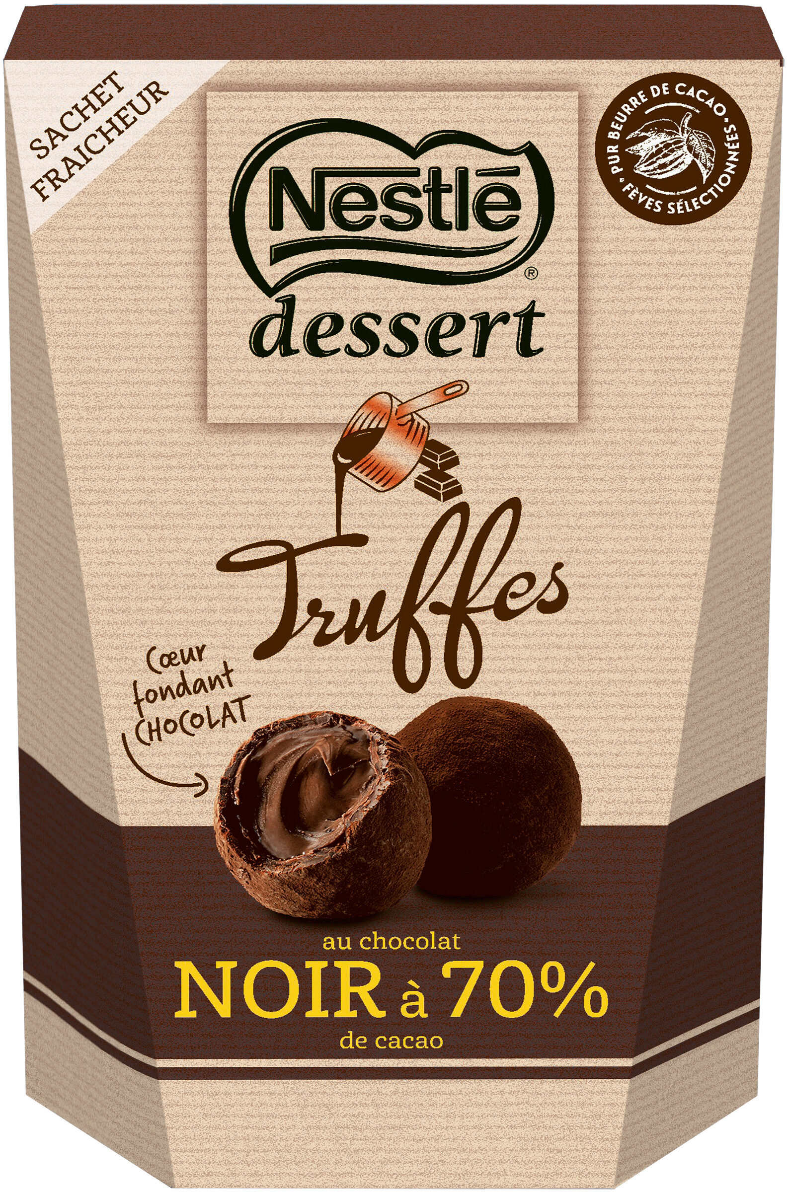 NESTLE DESSERT Truffes au chocolat Noir 70% 250g - Produkt - fr
