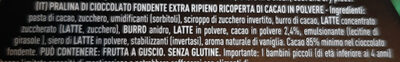 Tartufi fondenti 85% cacao - Ingredienti
