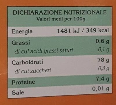Riso mittino - Nutrition facts - it