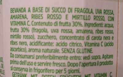 Succo Frutti Rossi - Ingredienti
