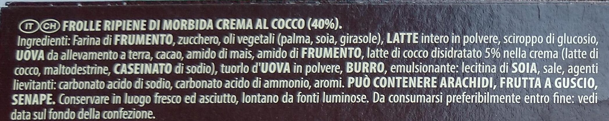 Grisbì cocco - Zutaten - it