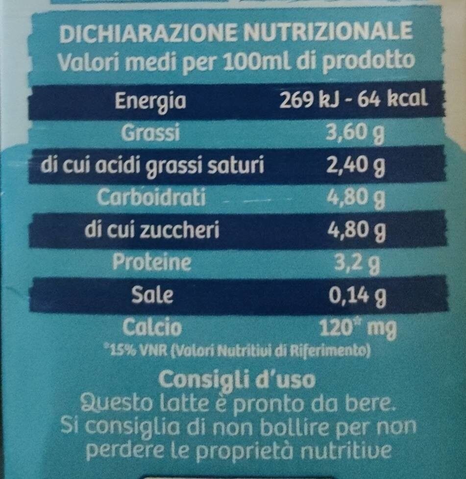 Latte Intero - Nutrition facts - it