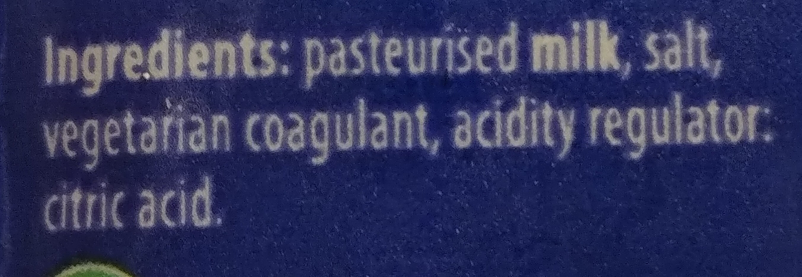 Сыр Моцарелла - Ingredients