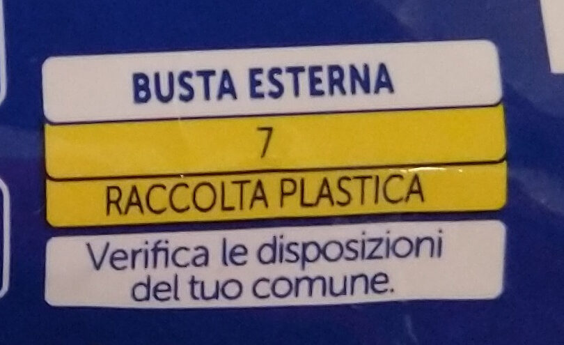 Mozzarella - Istruzioni per il riciclaggio e/o informazioni sull'imballaggio
