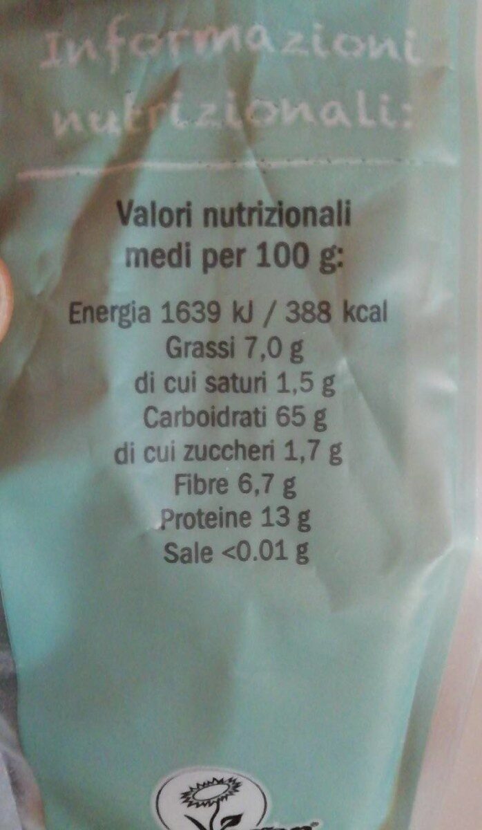 Farina di amaranto integrale - Nutrition facts - it