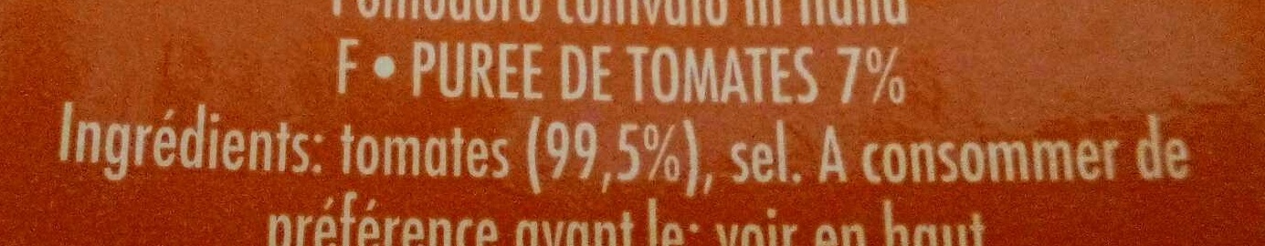 Purée der tomates - Zutaten - fr