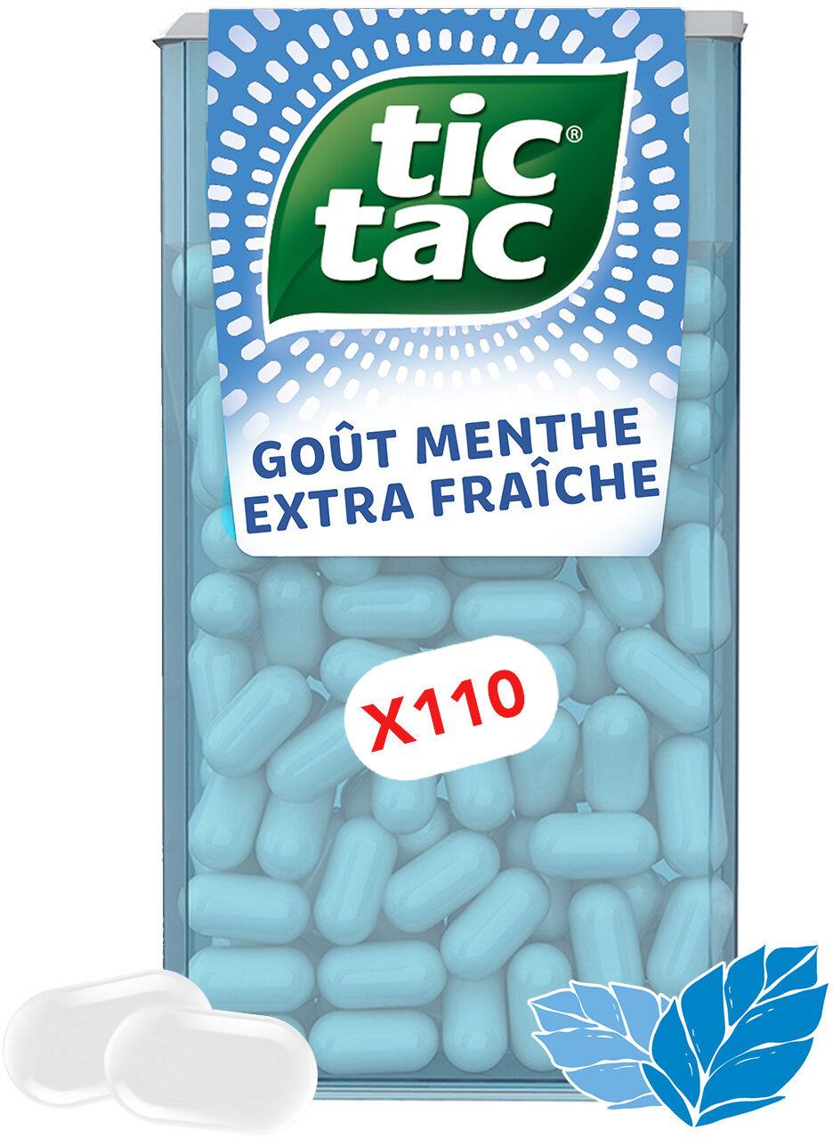 Bonbons Tic Tac x110 pastilles MENTHE EXTRA FRAÎCHE - 54g - Produit