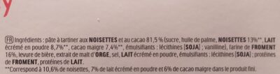 Biscuits Nutella B-ready x15 gaufrettes fourrées - 330g - Ingredienser - fr