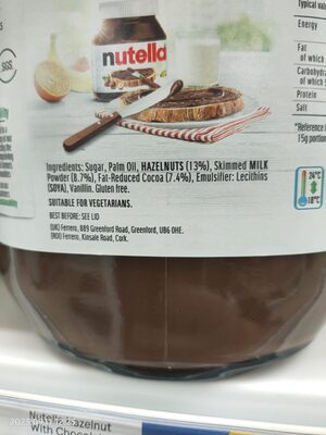 Nutella - Zutaten - en