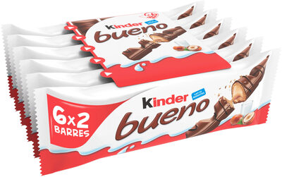 Kinder Bueno gaufrettes de chocolat au lait 6x2 barres - 258g - Produit