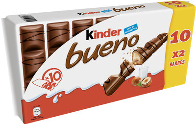 Barre Chocolatée Kinder Bueno Chocolat au Lait x10 - 430g - Produit