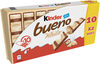 Kinder bueno white gaufrettes enrobees de chocolat blanc 10 x2 barres - Produit