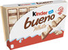 Kinder bueno white gaufrettes enrobees de chocolat blanc 12 x2 barres - Produit