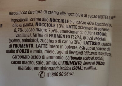 Nutella Biscuits - Ingredienti