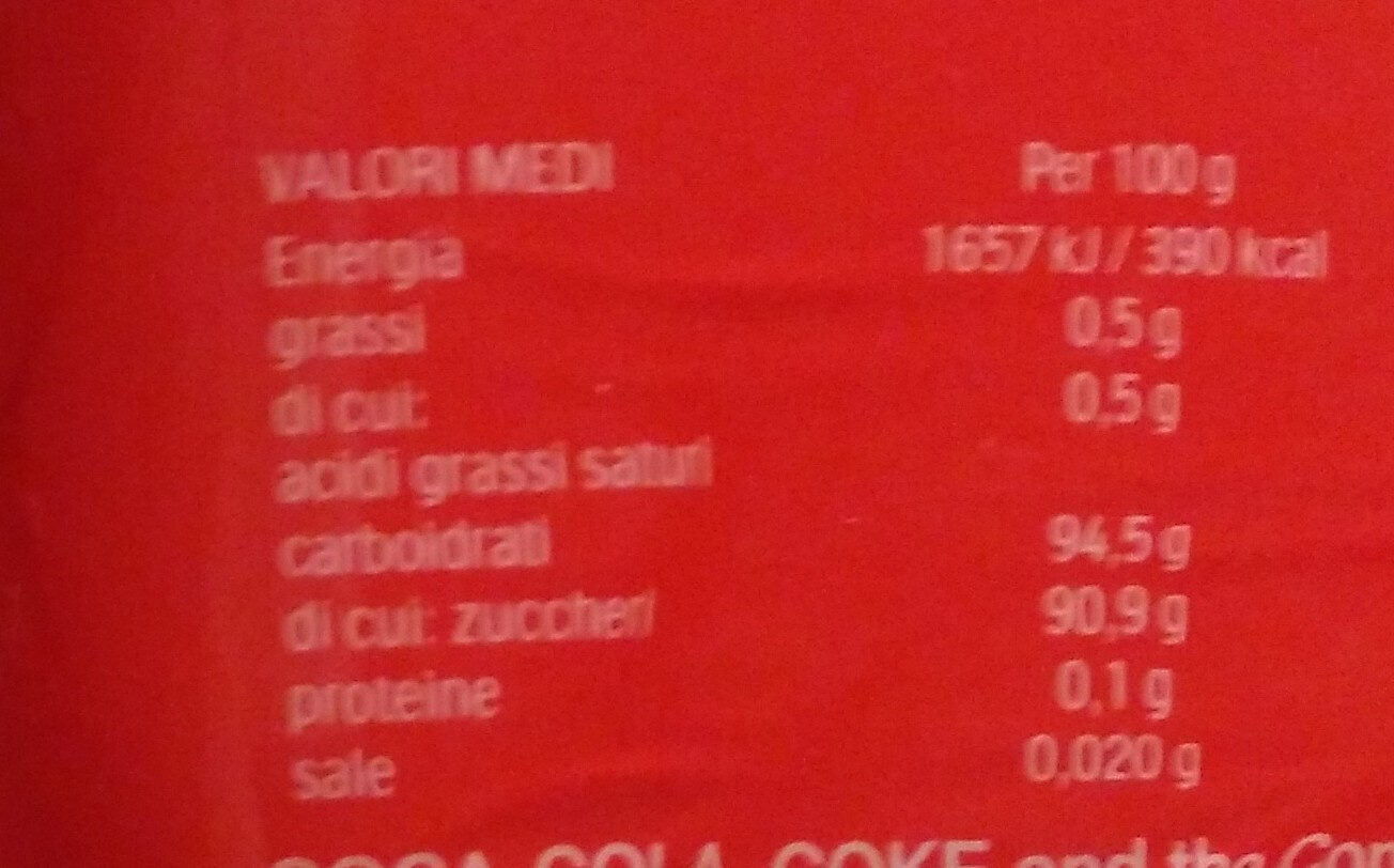 Bonbons tic tac goût coca cola edition limitee 98g - Valori nutrizionali