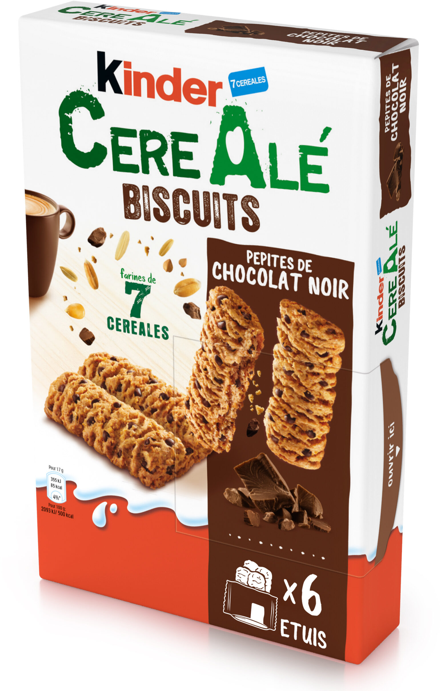 Biscuits Kinder CereAlé chocolat noir 2x6 - 204g - Prodotto - fr
