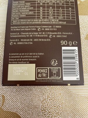 Noir 55% Noisettes - Recycling instructions and/or packaging information