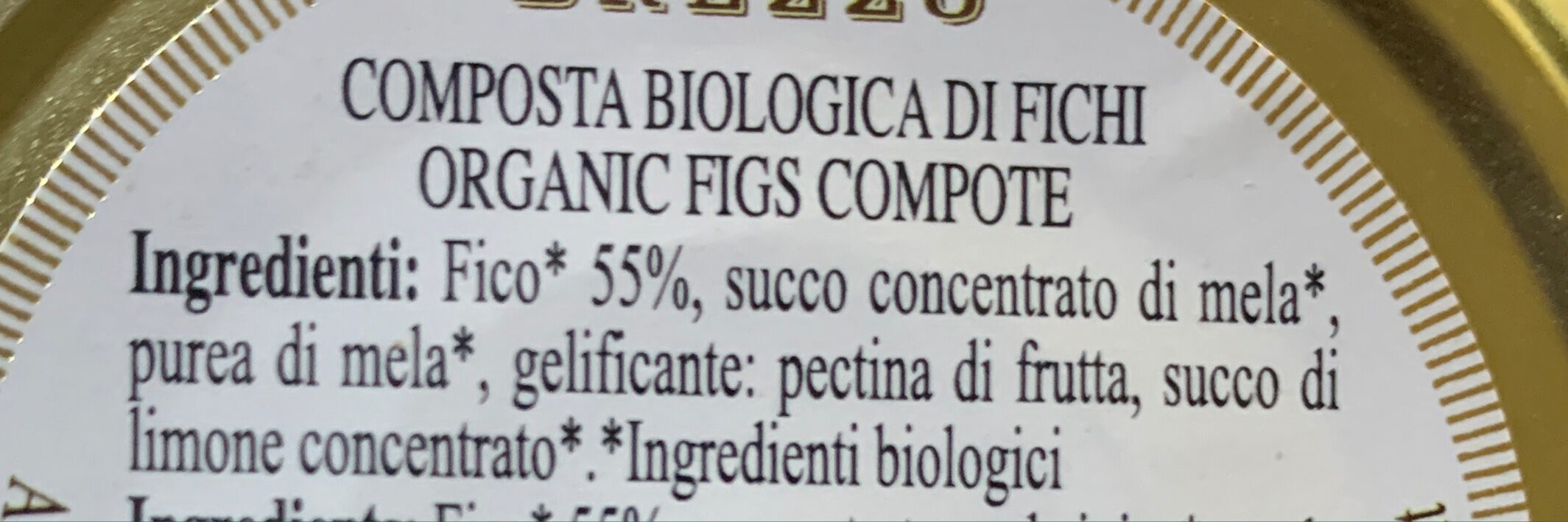Fichi composta biologica - Ingredienti