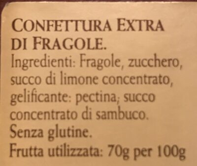 Confettura extra di fragole - Ingredienti