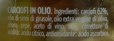 carciofi sott’olio - Ingredients - it