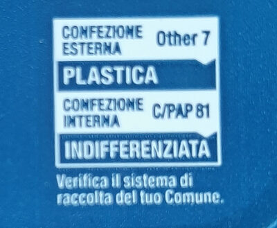 Caprino di latte vaccino - Recycling instructions and/or packaging information - it