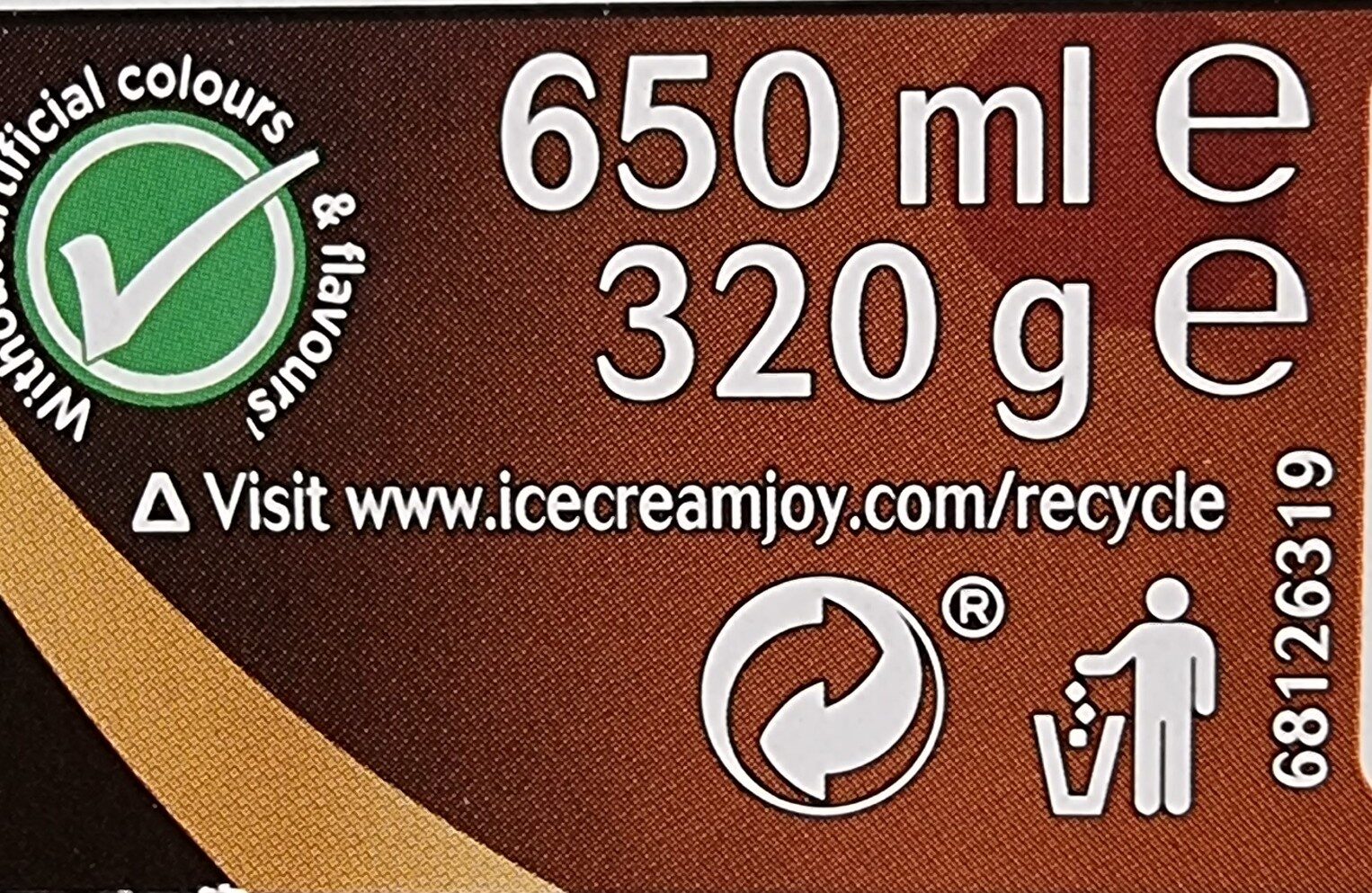 Viennetta - Recycling instructions and/or packaging information - pt