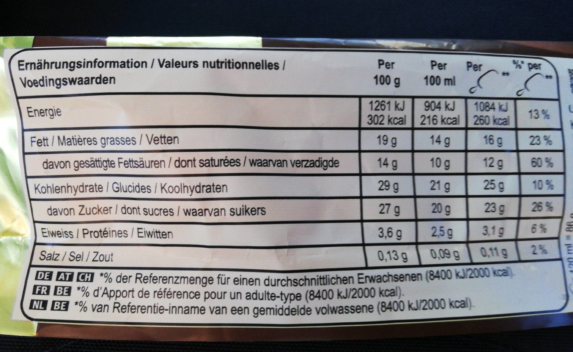 Batonnet Classic - Nutrition facts