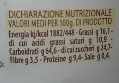 Biscotti di Farro - Nutrition facts - it