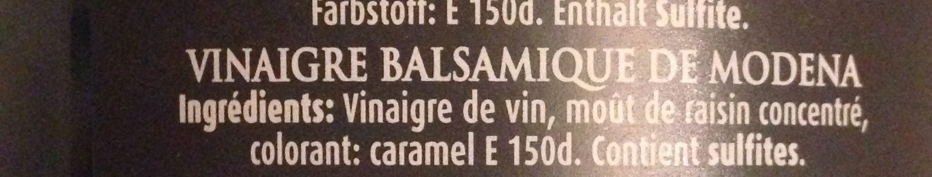 Vinaigre balsamique de Modène - Ingredients - fr