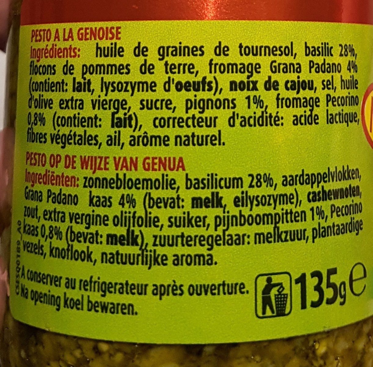 Pesto alla genovese - Ingrédients