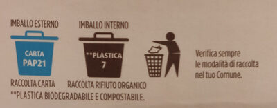Fiocchi avena bio - Istruzioni per il riciclaggio e/o informazioni sull'imballaggio