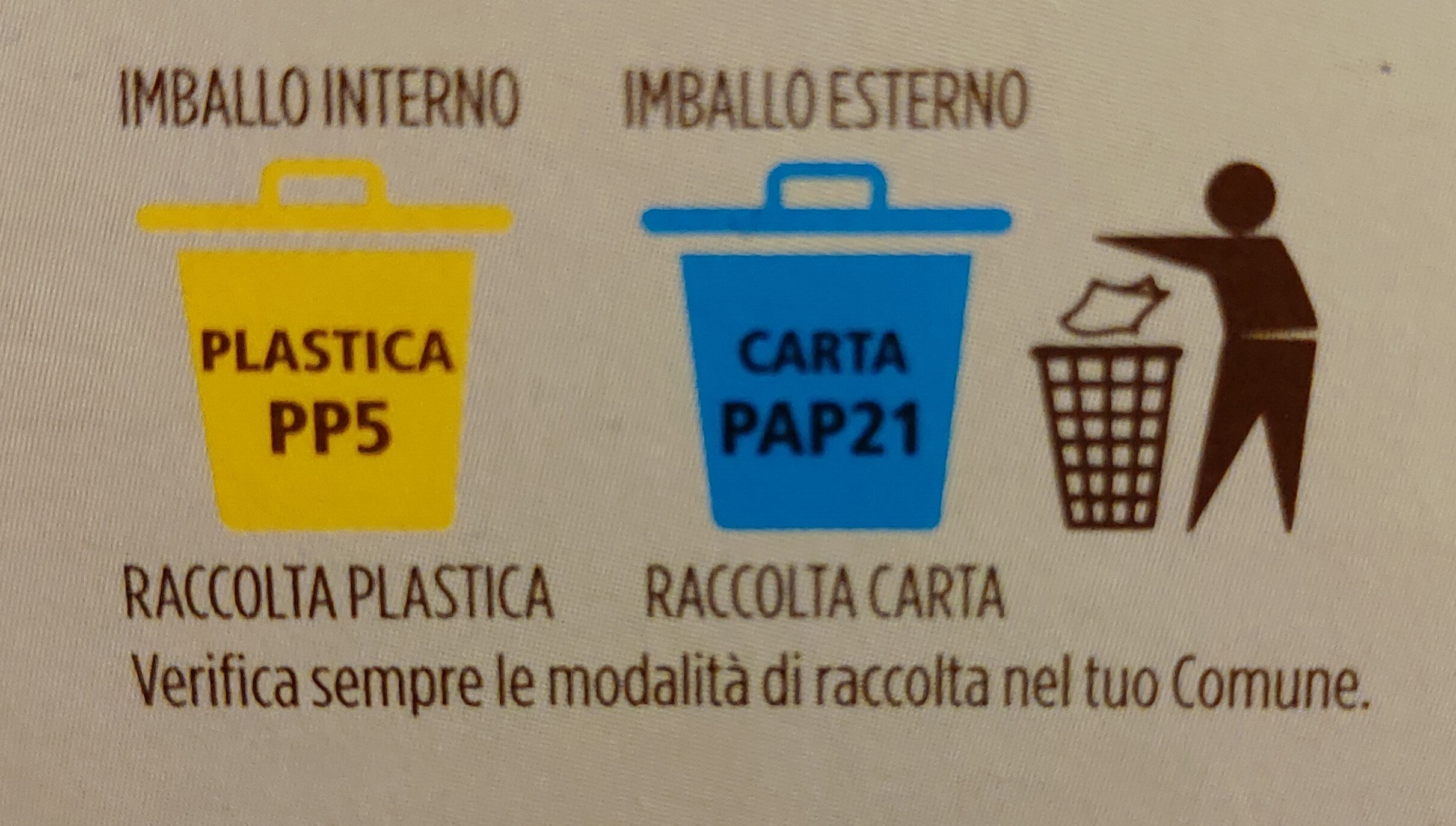Crostatina Frutti di Bosco Integrale - Istruzioni per il riciclaggio e/o informazioni sull'imballaggio